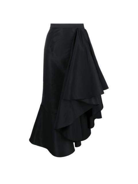 asymmetric high-waisted skirt