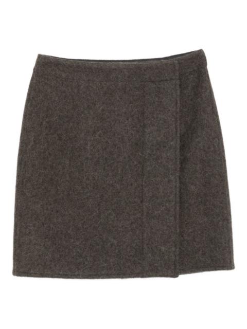 wrap-effect straight skirt