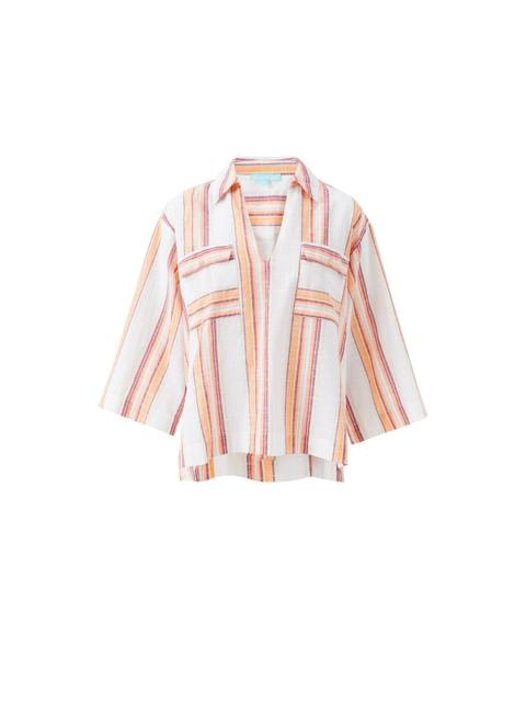 MELISSA ODABASH BILLI SUNSET STRIPE TOP