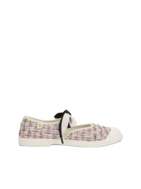 Valentino tweed bow sneakers