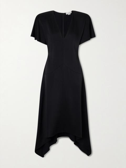 Stella McCartney Paneled Hammered-satin Midi Dress