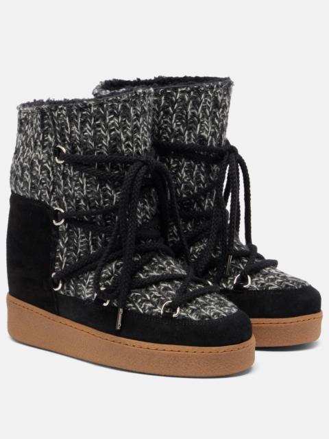 Isabel Marant Suede-trimmed snow boots