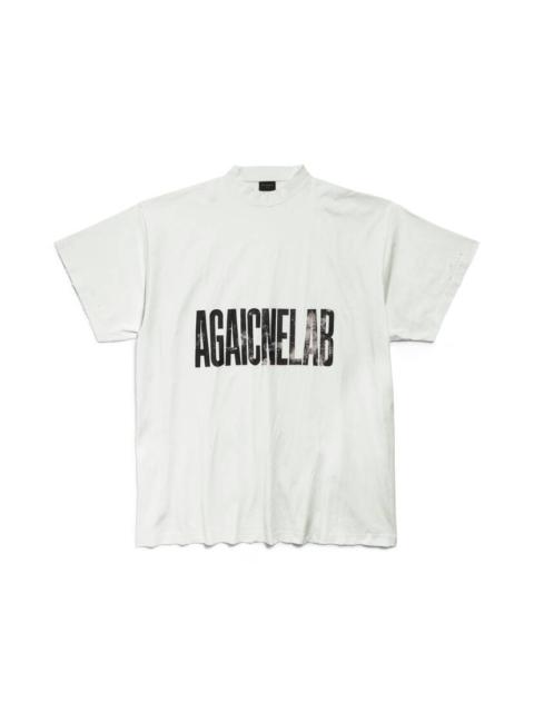 BALENCIAGA Men's Agaicnelab T-shirt Oversized Fit in White