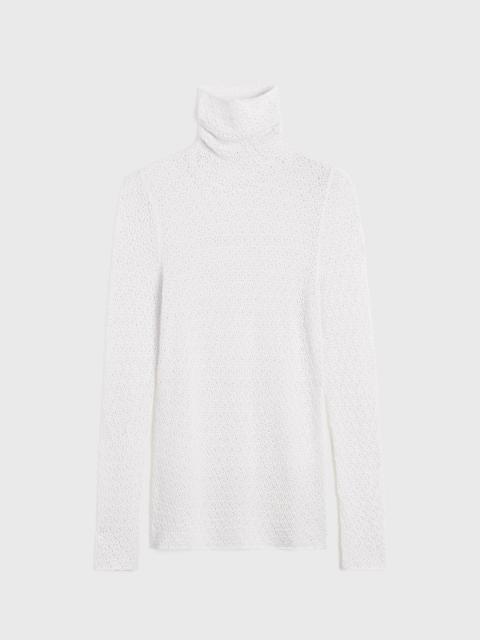 Totême High-neck crochet top off white