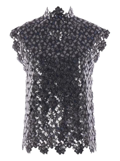 TAO Comme Des Garçons floral appliqué top