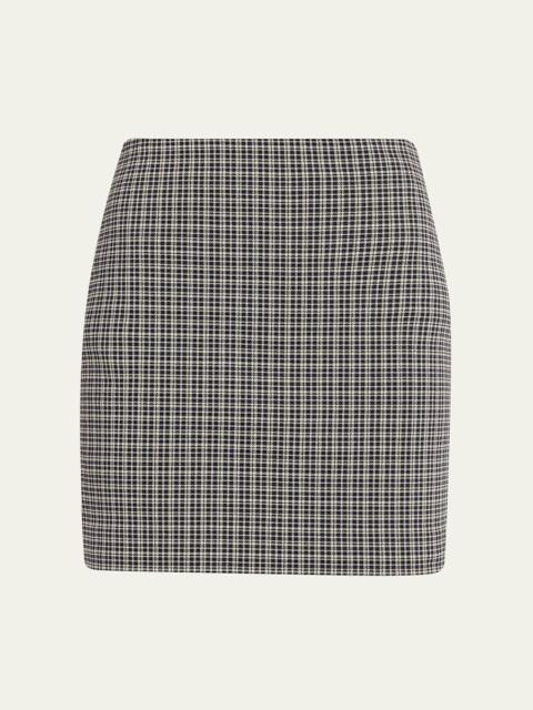 Theory Plaid Mini Skirt
