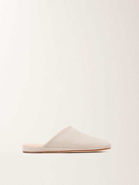 FABIANA FILIPPI Suede slippers in ice grey