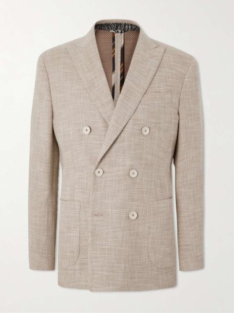 Double-Breasted Cotton-Blend Blazer