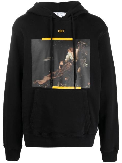 Off-White Caravaggio Painting-print cotton hoodie