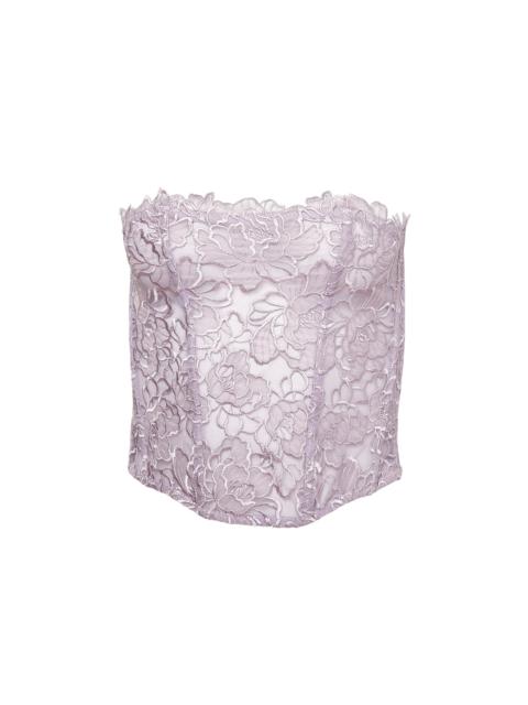 Fleur du Mal Whitney Embroidery Corset Top