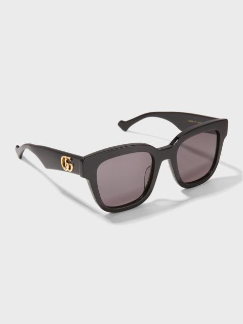 GUCCI Oversized Rectangle Acetate Sunglasses