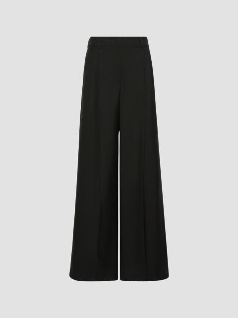 WEEKEND Max Mara Women's Wide Leg Woollen Cloth Trousers - Black