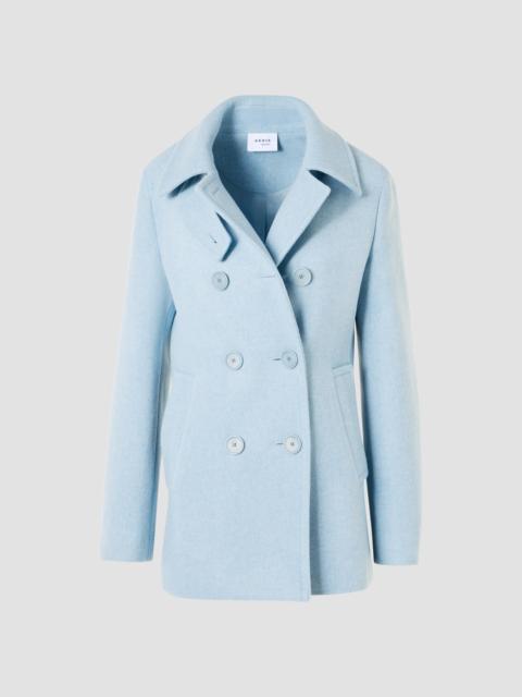 AKRIS Women's Wool Double-Breasted Peacoat - Light Blue