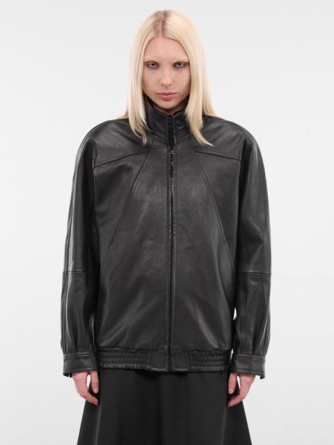 CONNER IVES Black Goat Leather Batwing Jacket