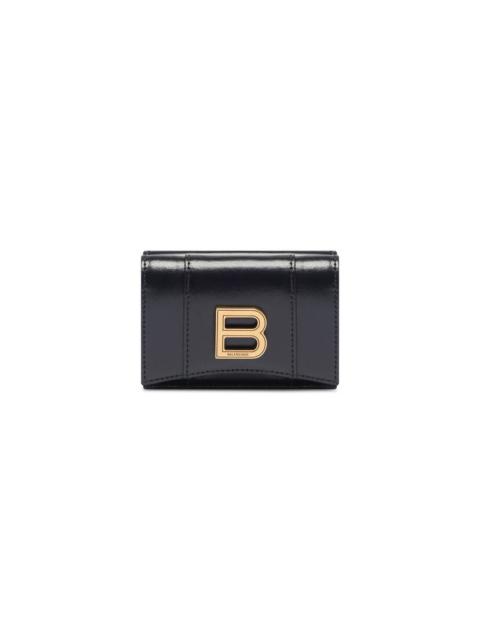 Women's Hourglass Mini Wallet in Black