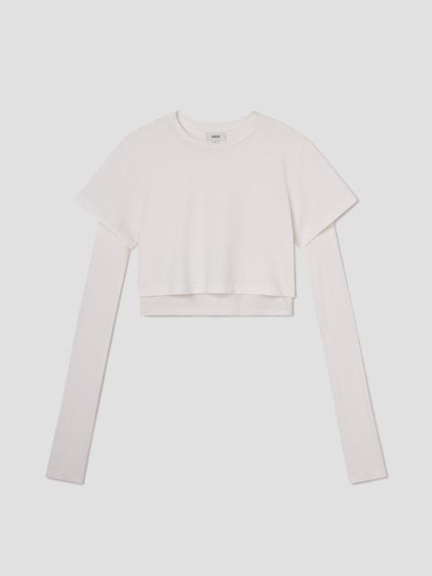 ROMILY TEE IN WHITE ASH