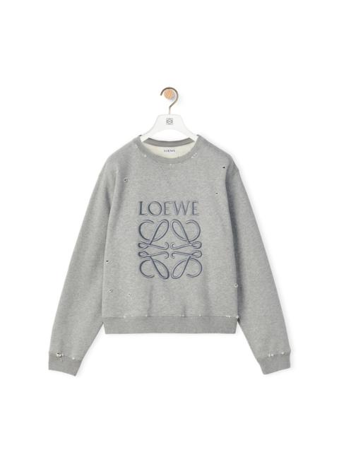 Loewe Distressed Anagram sweatshirt in cotton