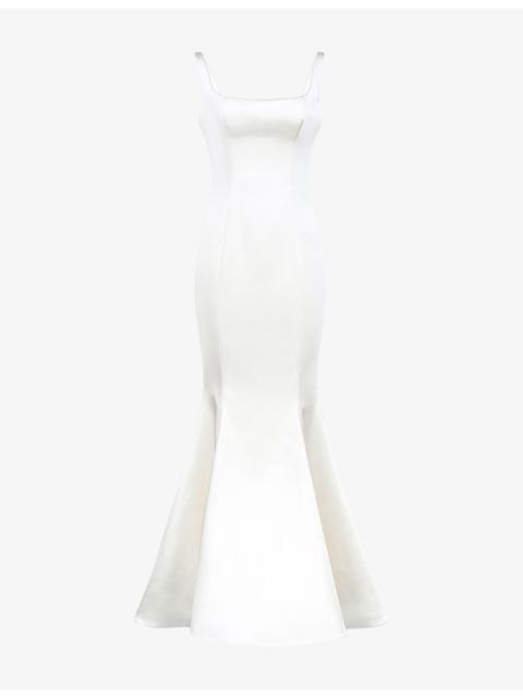 House of CB Leonie Button-Back Satin Bridal Gown