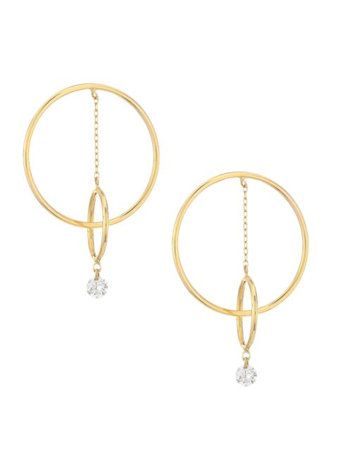 PERSÉE Women's Turn Around ​18K Yellow Gold & Diamond Hoop Earrings - Gold