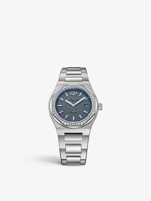 80189D11A431-11A Laureato stainless-steel and 0.82ct brilliant-cut diamond quartz watch