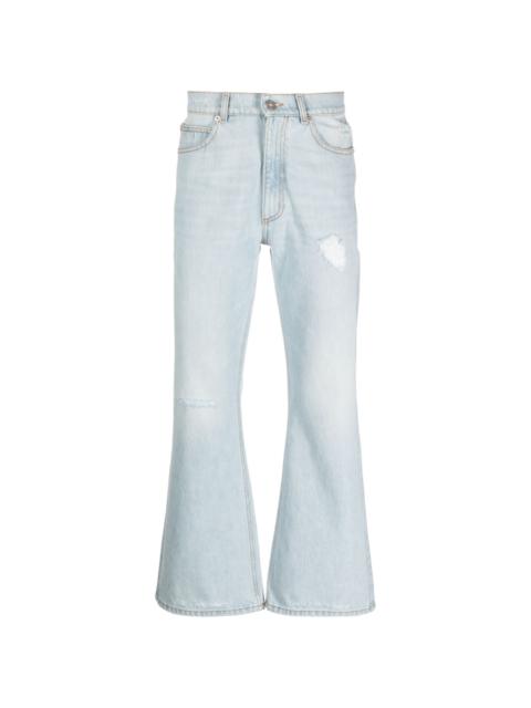 flared-leg denim jeans