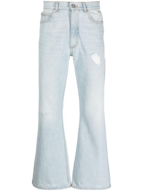 flared-leg denim jeans