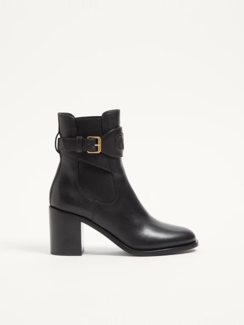 Valentino VLOGO EMBOSSED CALFSKIN ANKLE BOOT 75MM