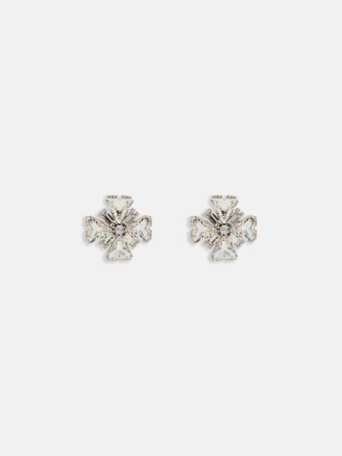Alessandra Rich CRYSTAL CROSS EARRINGS
