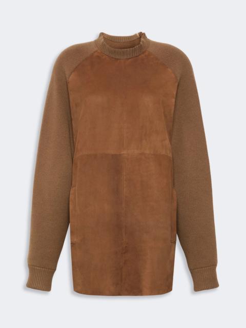 Max Mara BRAMA Short wool and cashmere dress - CAMEL