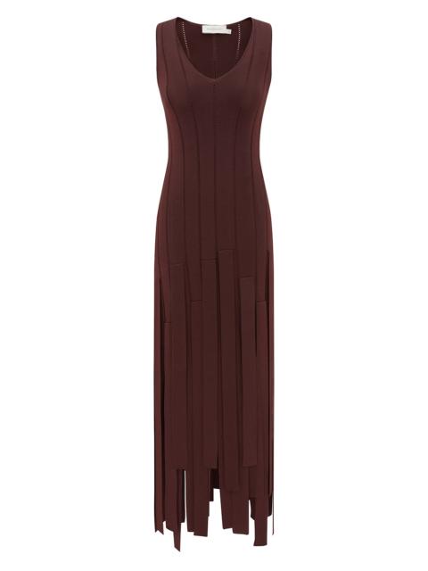 Zimmermann LUNA FRINGE MIDI DRESS