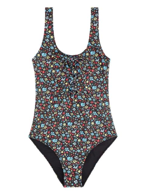 GANNI floral tie swimsuit