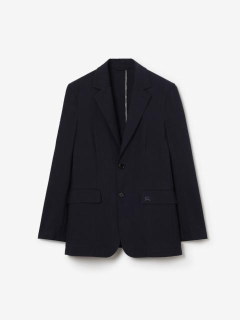 Burberry Seersucker Cotton Linen Tailored Jacket