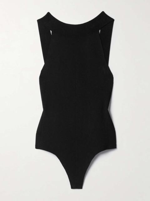 KHAITE Campagna open-back stretch-knit thong bodysuit