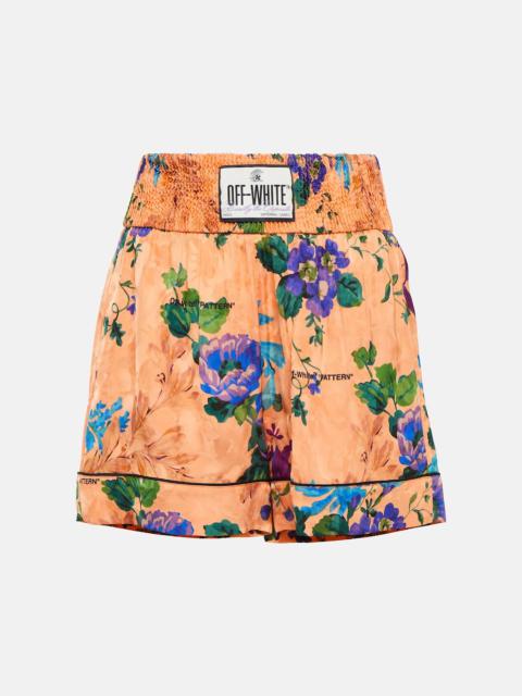 Off-White Floral jacquard pajama shorts