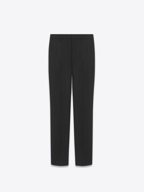 SAINT LAURENT high-waisted pants in striped wool gabardine