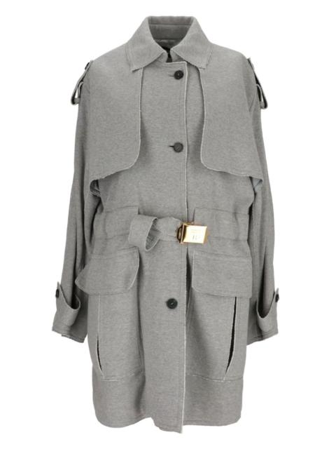 TOM FORD belted button-fastening coat