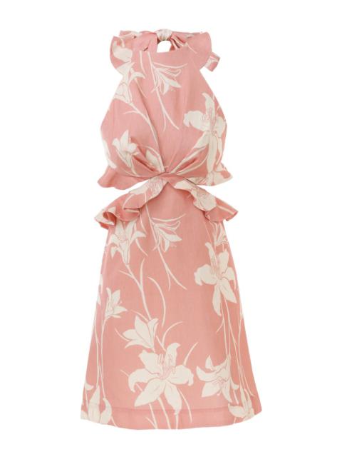 Zimmermann ACADIAN TIE BACK MINI DRESS
