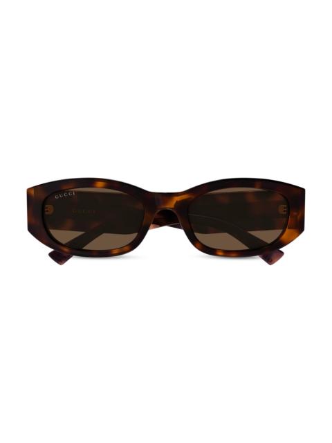 GUCCI Women's 55MM Oval Sunglasses - Brown