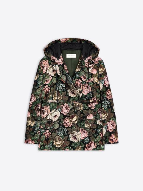 Dries Van Noten HOODED FLORAL PEACOAT