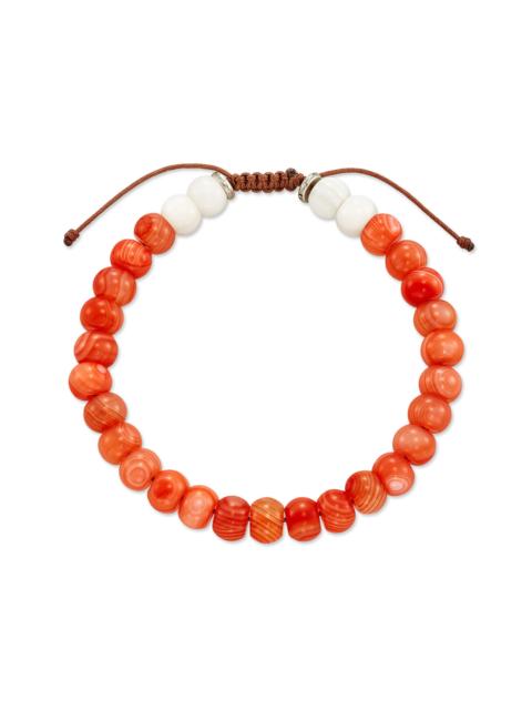 KENDRA SCOTT Cade Oxidized Sterling Silver Beaded Bracelet in Burnt Orange Mix