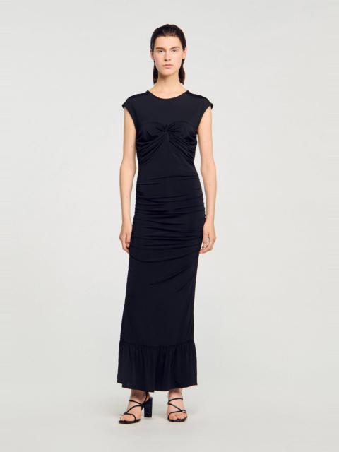 Sandro DRAPED MAXI DRESS