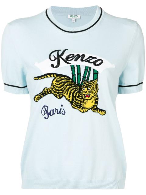 KENZO embroidered tiger logo T-shirt