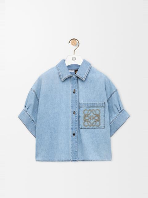 Loewe Short sleeve shirt in denim