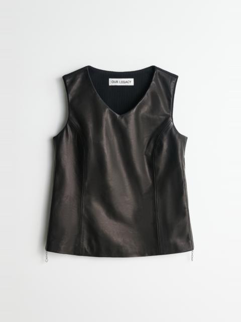 Our Legacy Biker Top Supple Black Leather