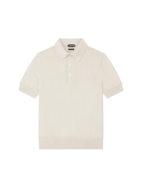 TOM FORD FINE GAUGE CASHMERE 실크 폴로