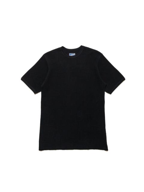 The Real McCoys MC24018 Waffle Thermal Shirt S/S Black
