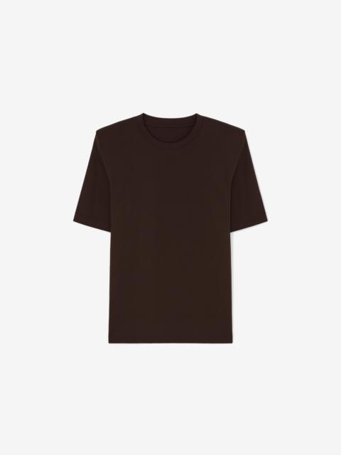 The Frankie Shop Carrington Padded Shoulder Tee - Brown