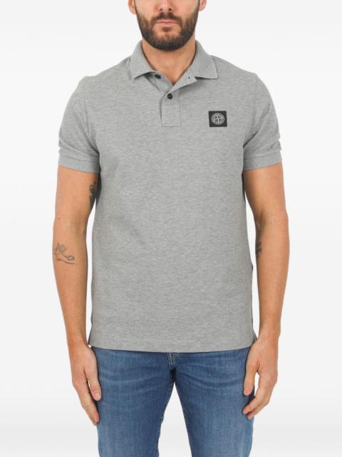Stone Island logo-patch polo shirt