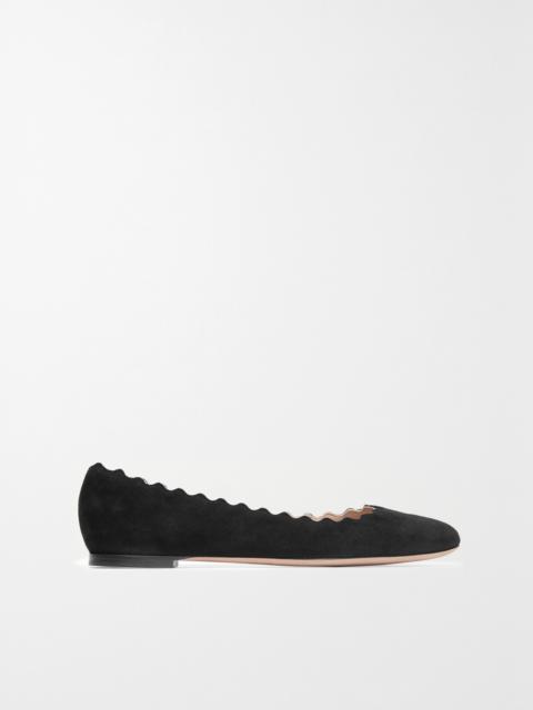 Chloé Lauren Scalloped Suede Ballet Flats