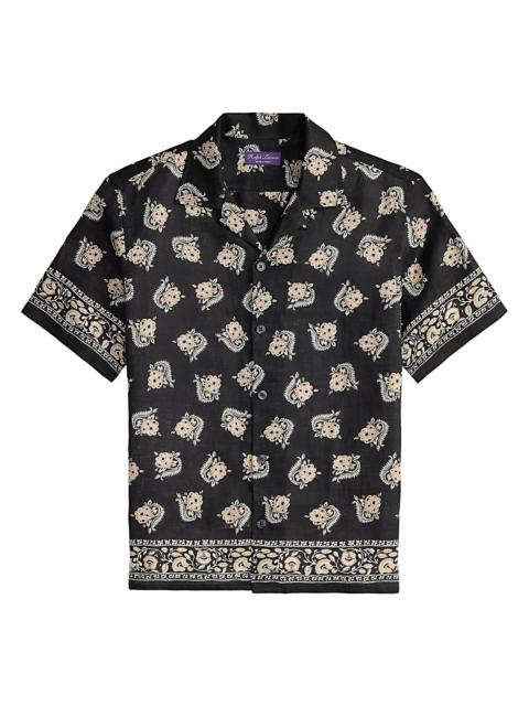 Ralph Lauren Men's Paisley-Print Linen Camp Shirt - Balchier Border Paisley